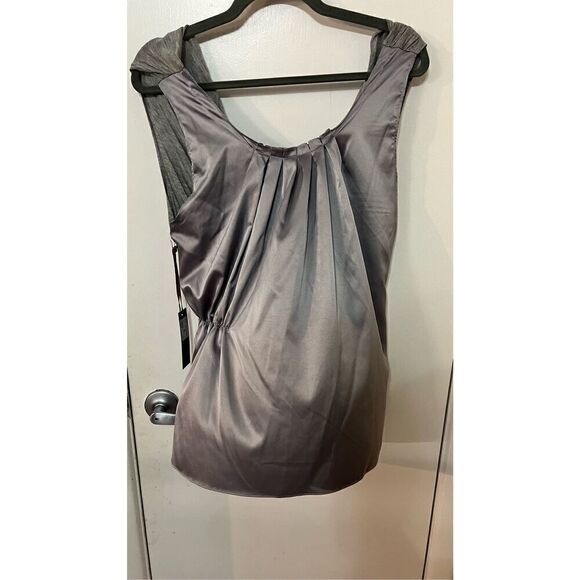 Wilster Gathered Beautiful gray tank blouse new with tags womens size S - Picture 6 of 10